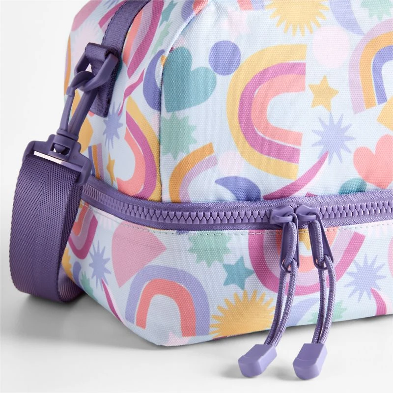 Dreamer Rainbow Dreams Dual Compartment Soft Insulated Kids Lunch Box