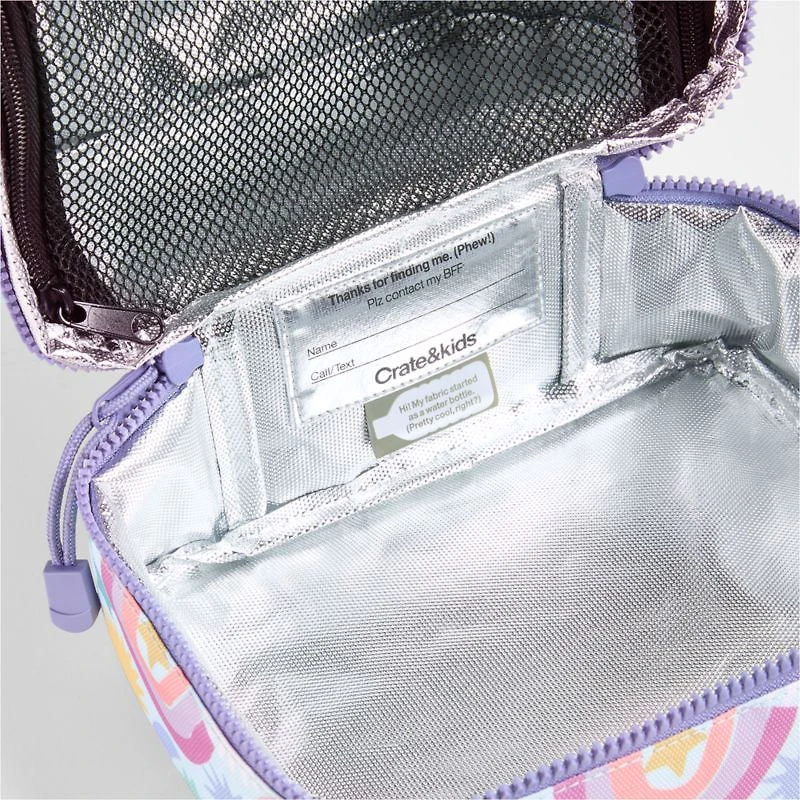 Dreamer Rainbow Dreams Dual Compartment Soft Insulated Kids Lunch Box
