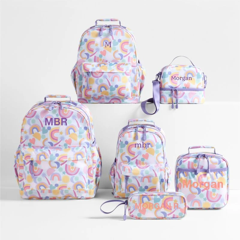 Dreamer Rainbow Dreams Medium Kids Backpack with Side Pockets