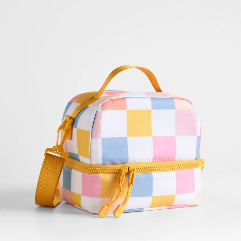 Dreamer Sherbet Hopscotch Dual Compartment Soft Insulated Kids Lunch Box
