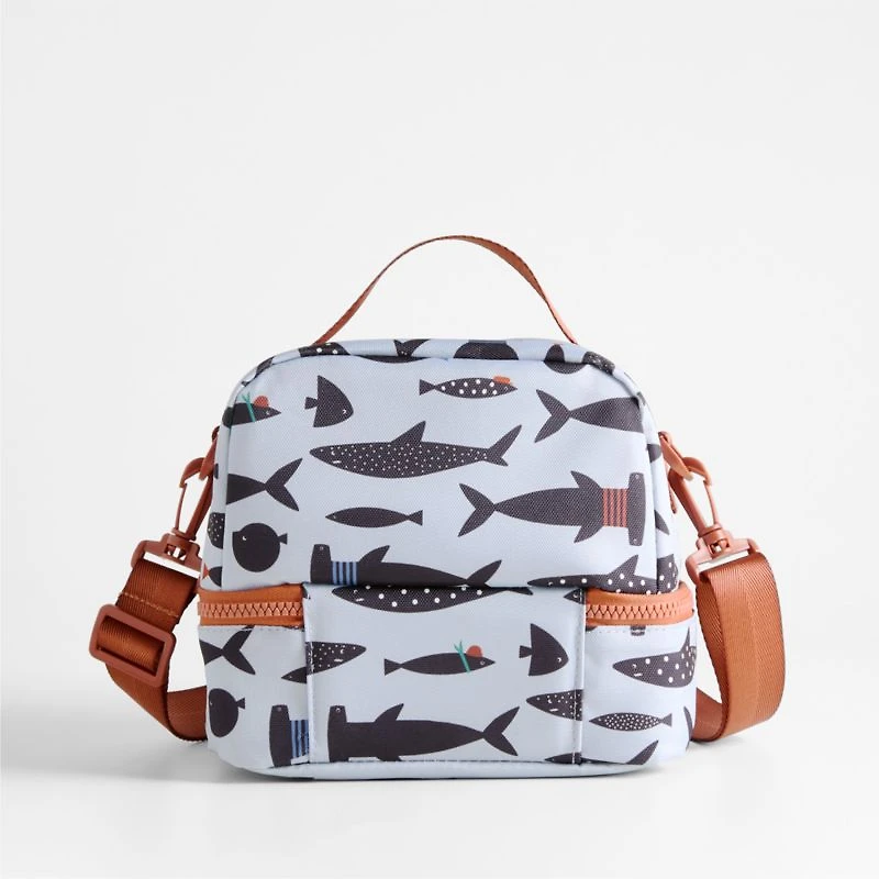 Dreamer Shark School Dual Compartment Soft Insulated Kids Lunch Box