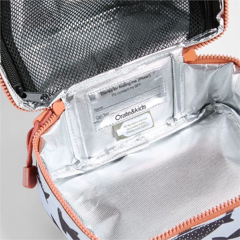 Dreamer Shark School Dual Compartment Soft Insulated Kids Lunch Box