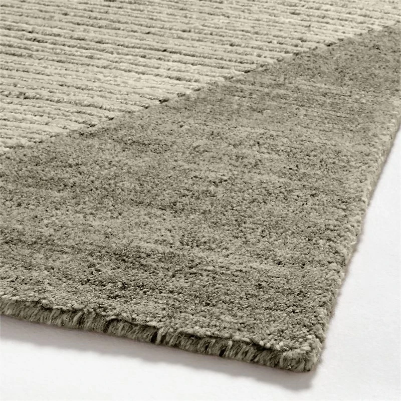 Dreux Wool Blend Hand-Knotted Diamond-Textured Caramel Brown Area Rug 8'x10'
