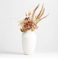 Dried Golden Yarrow & Grass Plume Bouquet