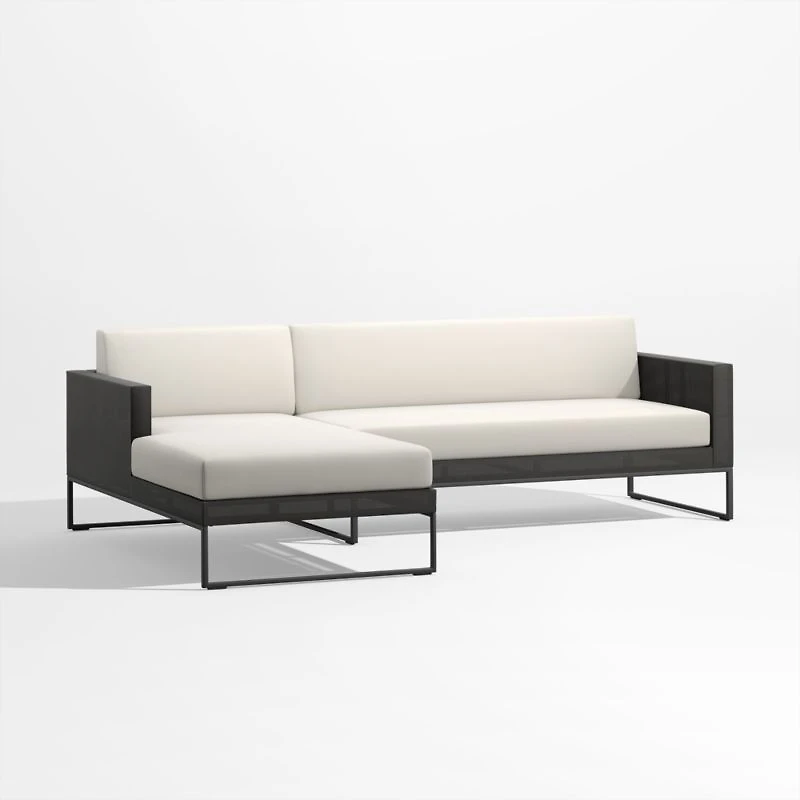 Dune Black Outdoor Lounge Chair with Cushions