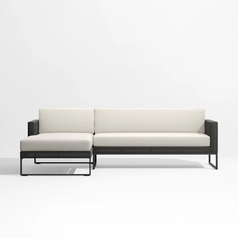 Dune Black Outdoor Lounge Chair with Cushions