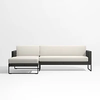 Dune Black Outdoor Lounge Chair with Cushions