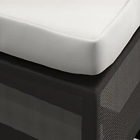 Dune 76" Black and White Glass Outdoor Dining Table Set with Bench