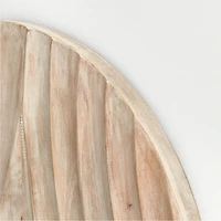 "Dune" Hand-Carved Bleached Wood Wall Art 30"x30"