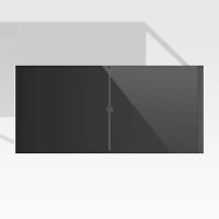 Dune 76" Black Glass Outdoor Dining Table Set with Bench