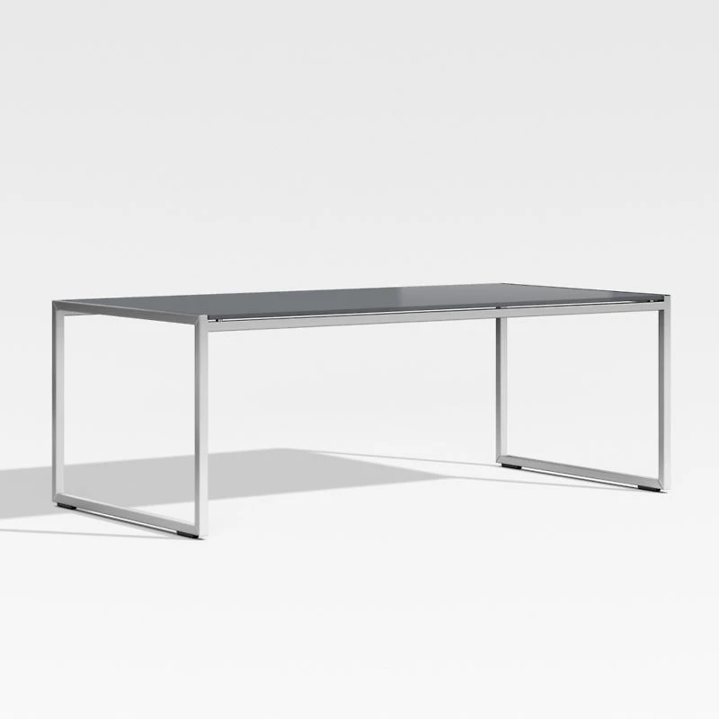 Dune Outdoor Coffee Table with Charcoal Painted Glass