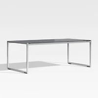 Dune Outdoor Coffee Table with Charcoal Painted Glass
