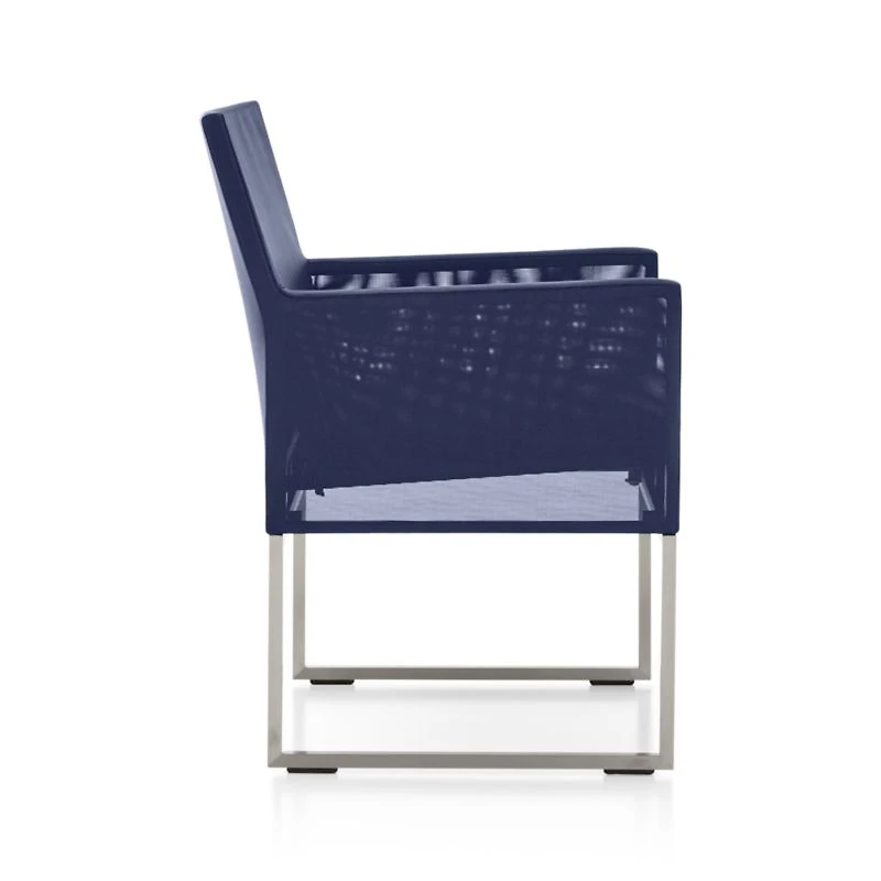 Dune Navy Outdoor Dining Chair with Sunbrella ® Cushion
