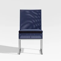 Dune Navy Outdoor Dining Side Chair with Sunbrella ® Cushion