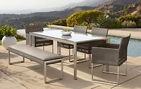 Dune Taupe Outdoor Dining Chair with Sunbrella ® Cushion