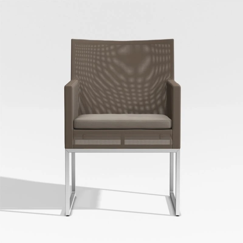 Dune Taupe Outdoor Dining Chair with Sunbrella ® Cushion