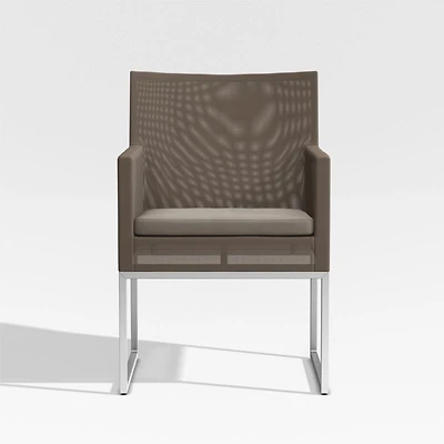 Dune Taupe Outdoor Dining Chair with Sunbrella ® Cushion