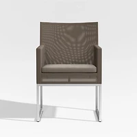 Dune Taupe Outdoor Dining Chair with Sunbrella ® Cushion