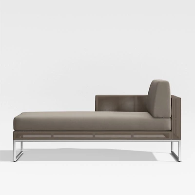 Dune Taupe Left Arm Chaise with Sunbrella ® Cushions