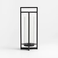 Dune Small Black Metal Outdoor Lantern 18"