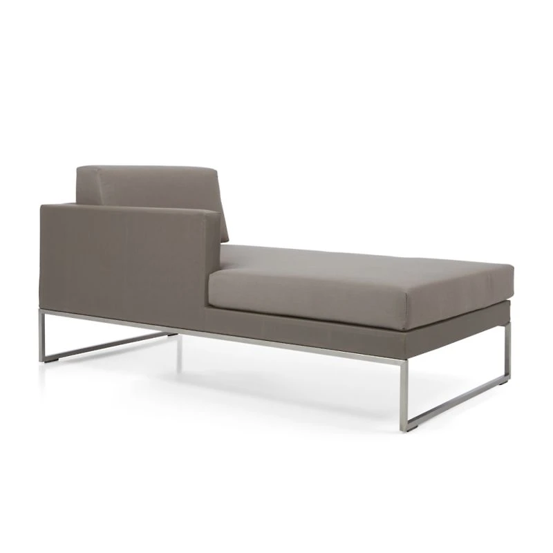 Dune Taupe Left Arm Chaise with Sunbrella ® Cushions