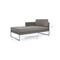 Dune Taupe Left Arm Chaise with Sunbrella ® Cushions