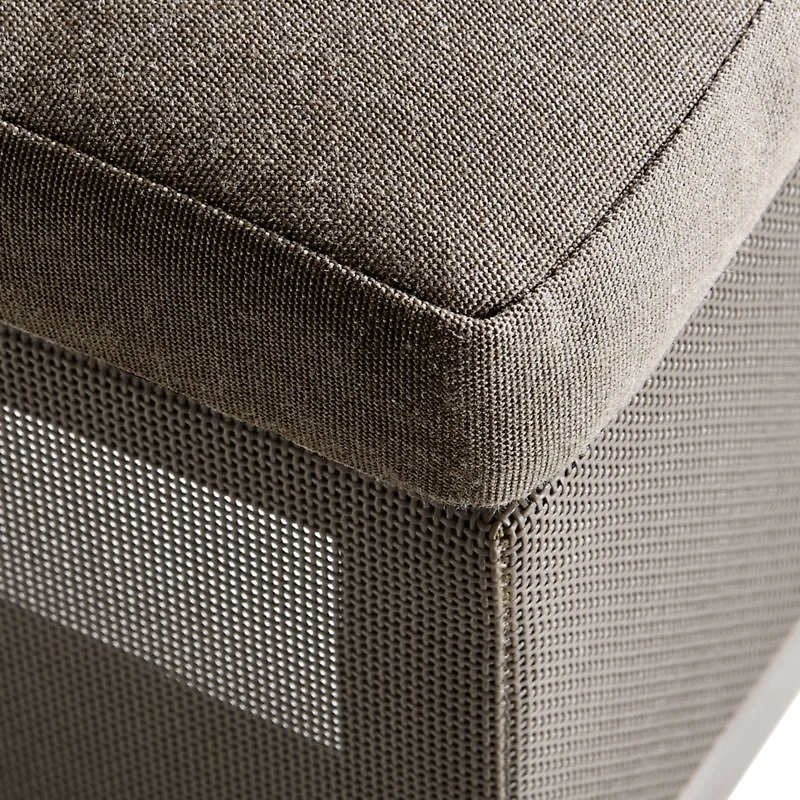 Dune Taupe Outdoor Dining Side Chair with Sunbrella ® Cushion