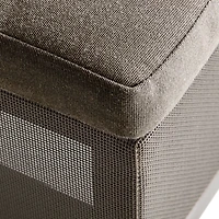 Dune Taupe Outdoor Dining Side Chair with Sunbrella ® Cushion