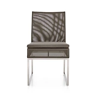 Dune Taupe Outdoor Dining Side Chair with Sunbrella ® Cushion