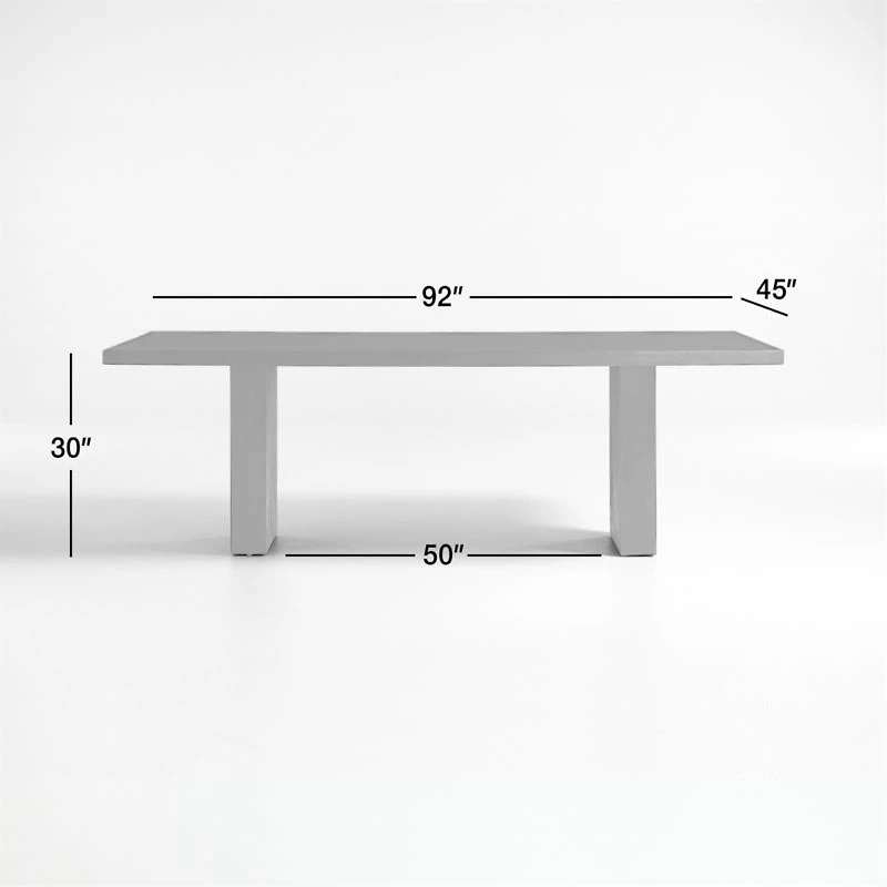 Dunewood 92" Charcoal Dining Table