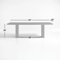 Dunewood 92" Charcoal Dining Table