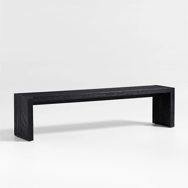 Dunewood 72" Charcoal Wood Dining Bench