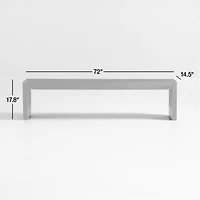 Dunewood 72" Charcoal Wood Dining Bench