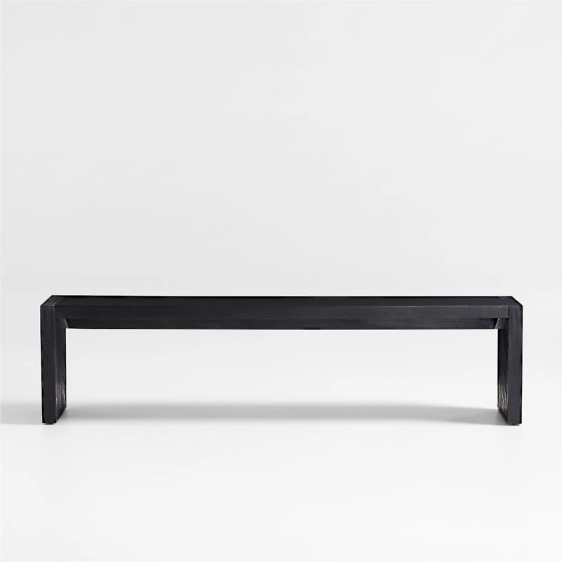 Dunewood 72" Charcoal Wood Dining Bench