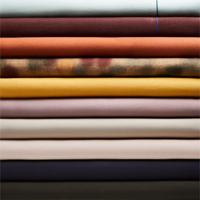 Aire Natural EUROPEAN FLAX ™-Certified Oversized Floral Ocher Tan/Burnt Green Full/Queen Duvet Cover
