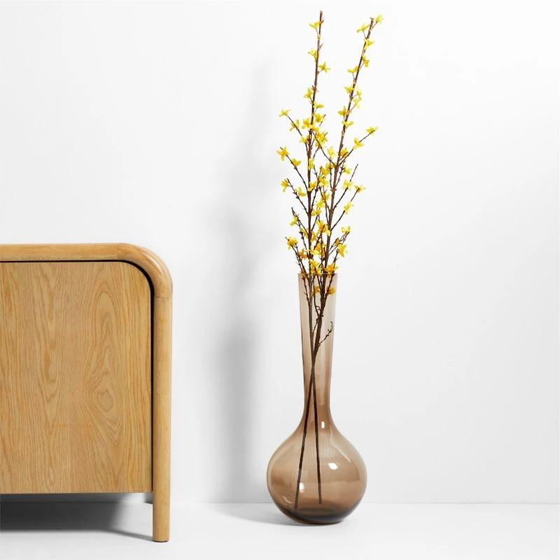 Dyon Brown Glass Floor Vase 24"