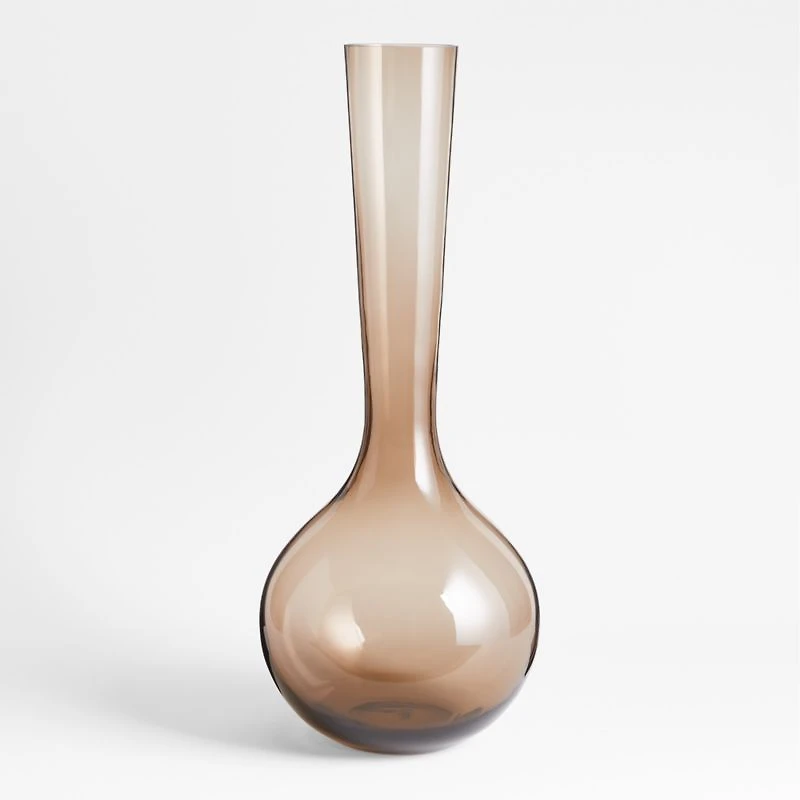 Dyon Brown Glass Floor Vase 24"