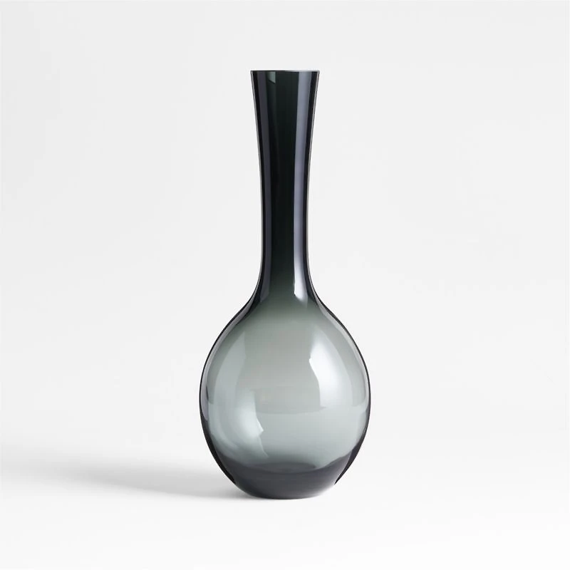 Dyon Medium Grey Glass Vase 15"