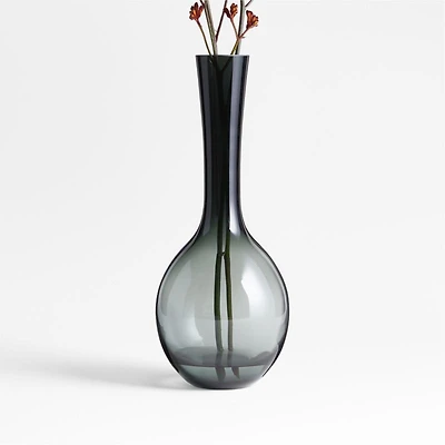 Dyon Medium Grey Glass Vase 15"