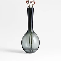 Dyon Medium Grey Glass Vase 15"