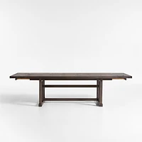 Eastham 90"-118" Brushed Charcoal Oak Wood Extendable Dining Table