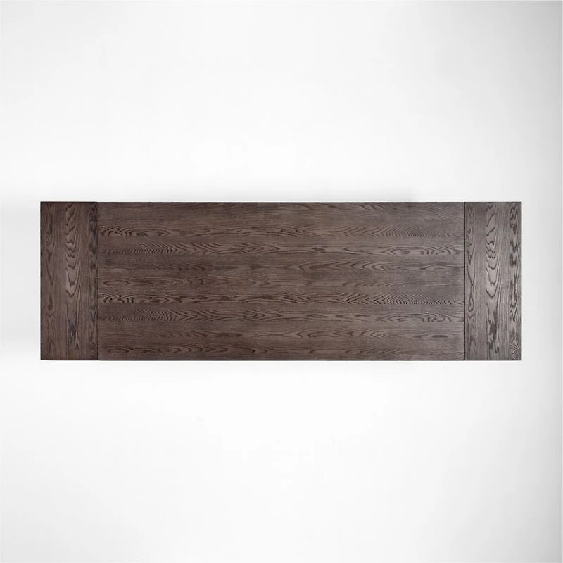 Eastham 90"-118" Brushed Charcoal Oak Wood Extendable Dining Table