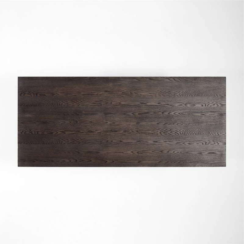 Eastham 90"-118" Brushed Charcoal Oak Wood Extendable Dining Table