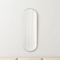Edge Small Brass Capsule Wall Mirror 16"x48"