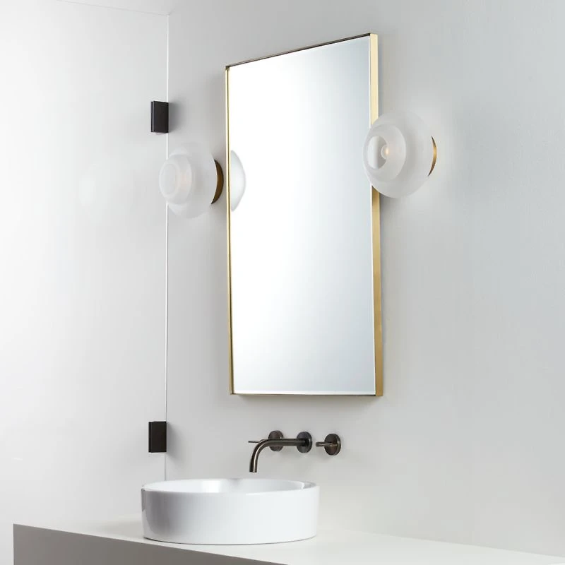 Edge Brass Rectangle Wall Mirror 24"x36"
