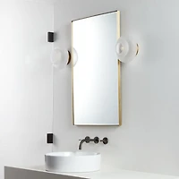 Edge Brass Rectangle Wall Mirror 24"x36"