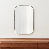 Edge Medium Brass Rounded Rectangle Wall Mirror 36"x24"