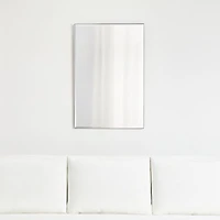 Edge Medium Silver Rectangle Wall Mirror 24"x36"