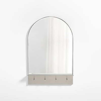 Edge Pewter Arch Entryway Wall Mirror 24"x36"