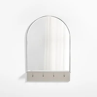 Edge Pewter Arch Entryway Wall Mirror 24"x36"